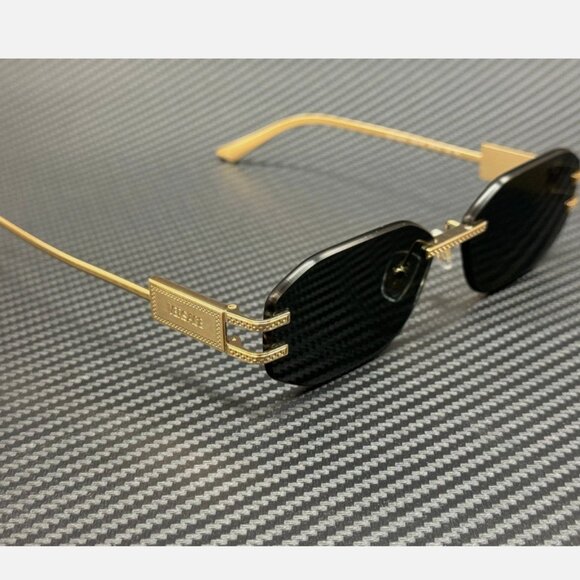 VERSACE Gold Grey Women's 58 mm Sunglasses - Picture 4 of 5